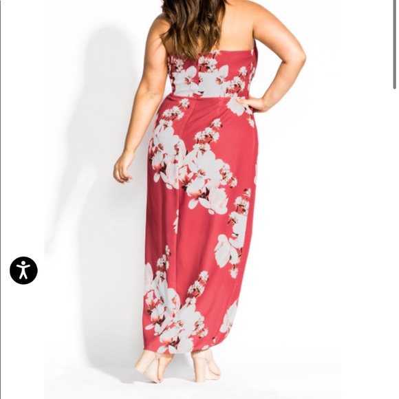 City chic lotus maxi dress in red size 16 - Picture 2 of 4